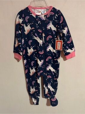 Girls NWT Kidgets Unicorn One-Piece Sleeper